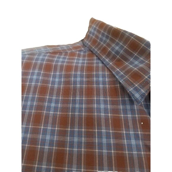 Plaid  Button-Up Shirt size 2XT By ROWM 100% Cotton - Picture 7 of 8